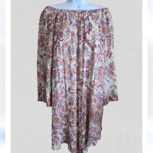 Love Fire Off Shoulder Bell Sleeves Floral Dress Size M